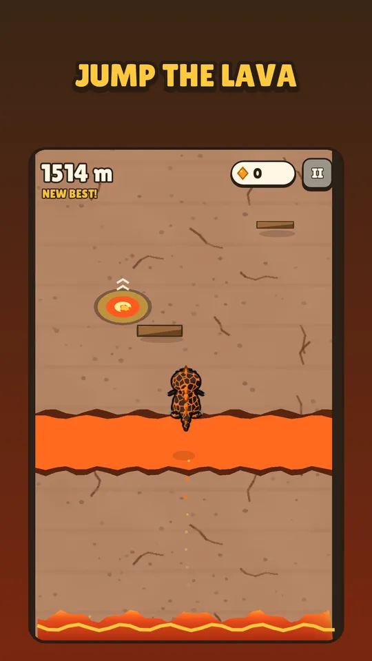 Jumping over a lava river